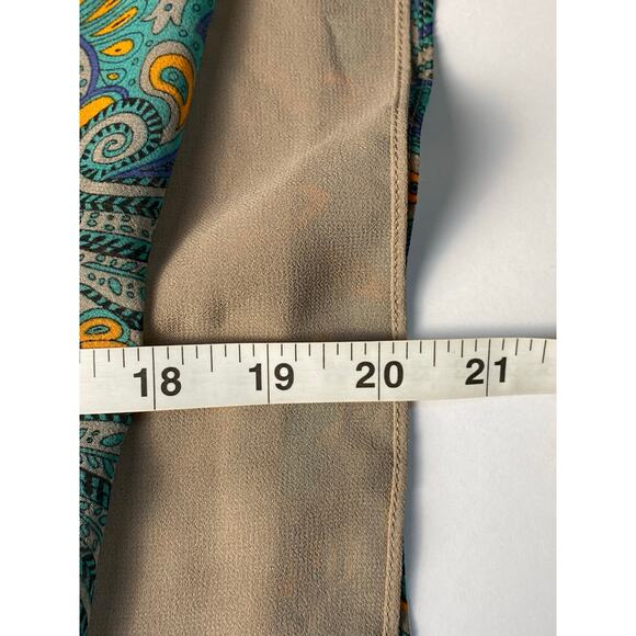 CABI Arabesque Cami Blouse Gray Orange Lined Boho Cottage Core Women's Medium - Picture 7 of 8